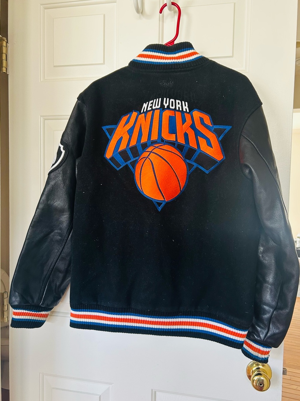 New York Knicks Black & Orange Varsity Jacket